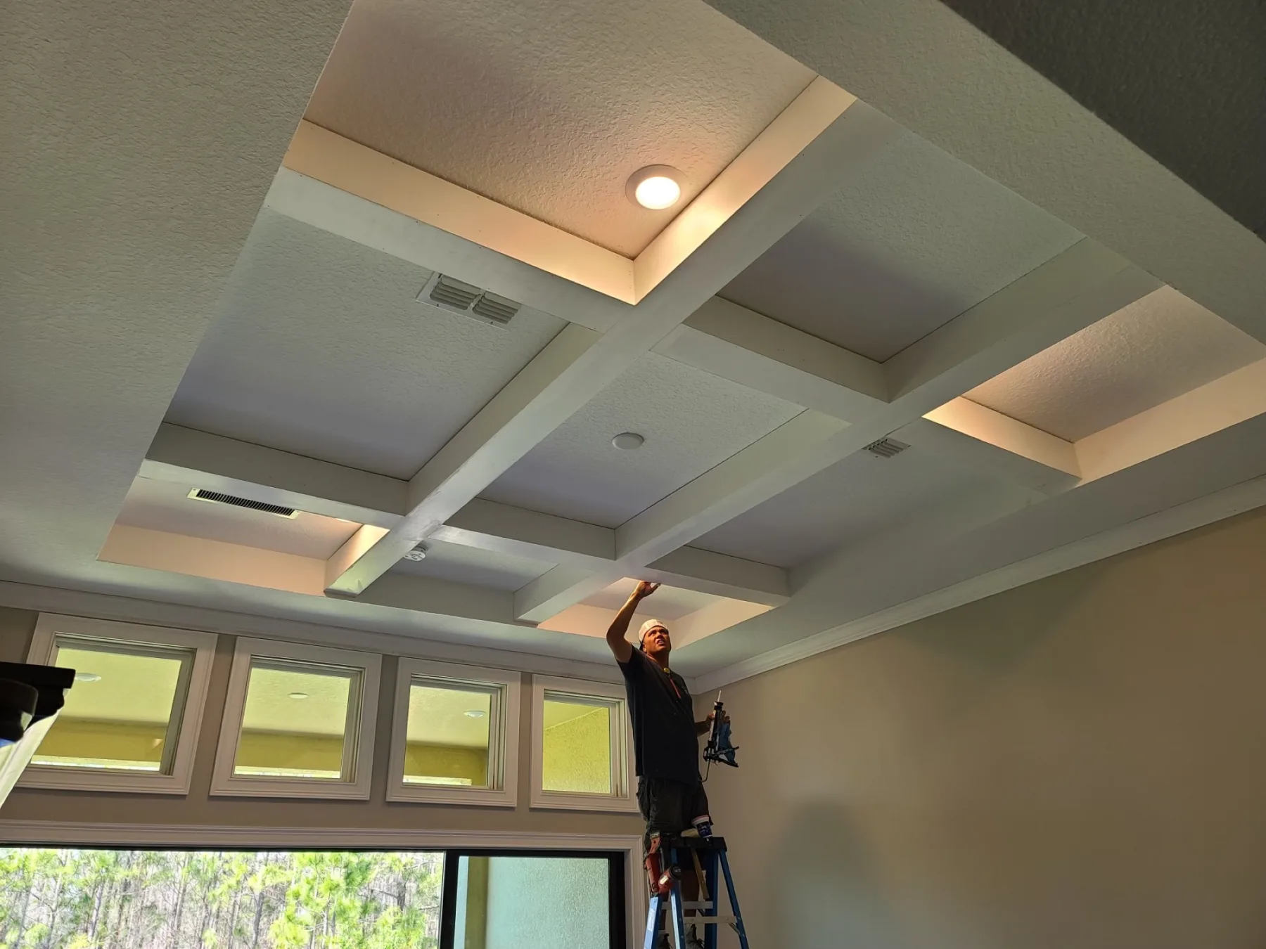Structural timber framing work on a Tampa property